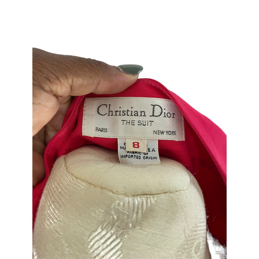 Christian Dior Vintage Business Career Office Work Minimalist Pink‎ Suit Size 8 - Picture 2 of 14